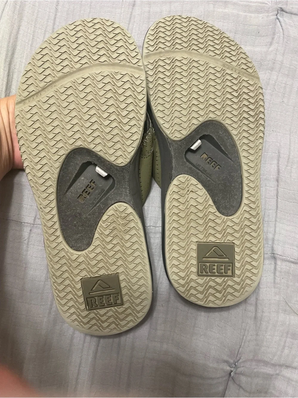 Reef Olive and Dark Gray Men's Sandals Cushion spring size 8‎